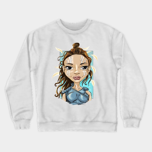 Pop Culture Caricature #15 - Valkyrie Crewneck Sweatshirt by yazgar